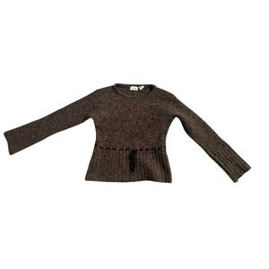 FORK Lamb Wool Crewneck Sweater Sz M | Boho Cottagecore Preppy Knit